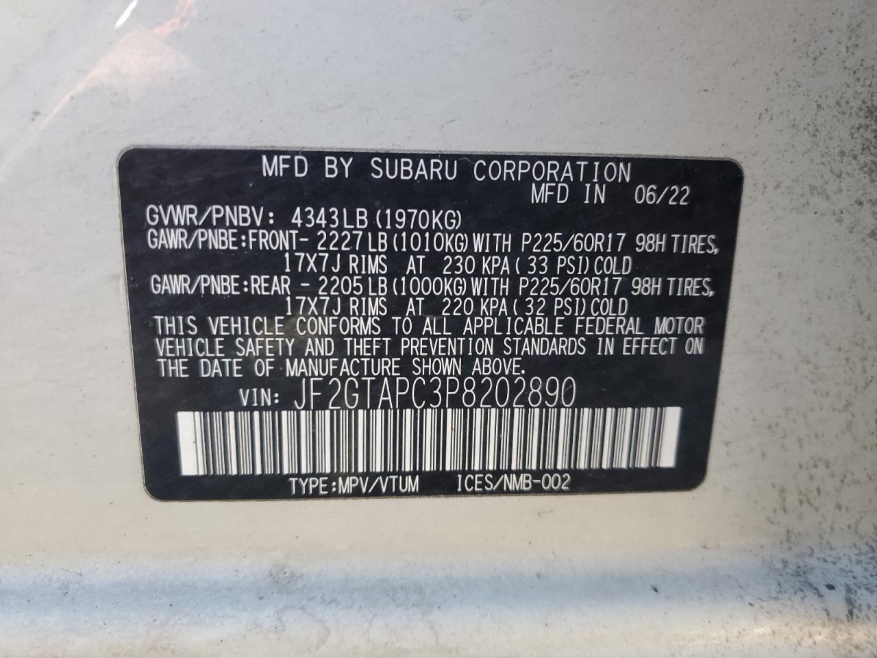 2023 SUBARU Crosstrek