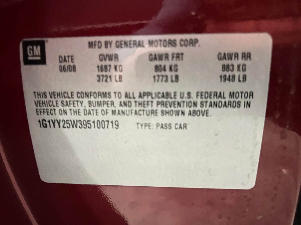 2009 CHEVROLET CORVETTE