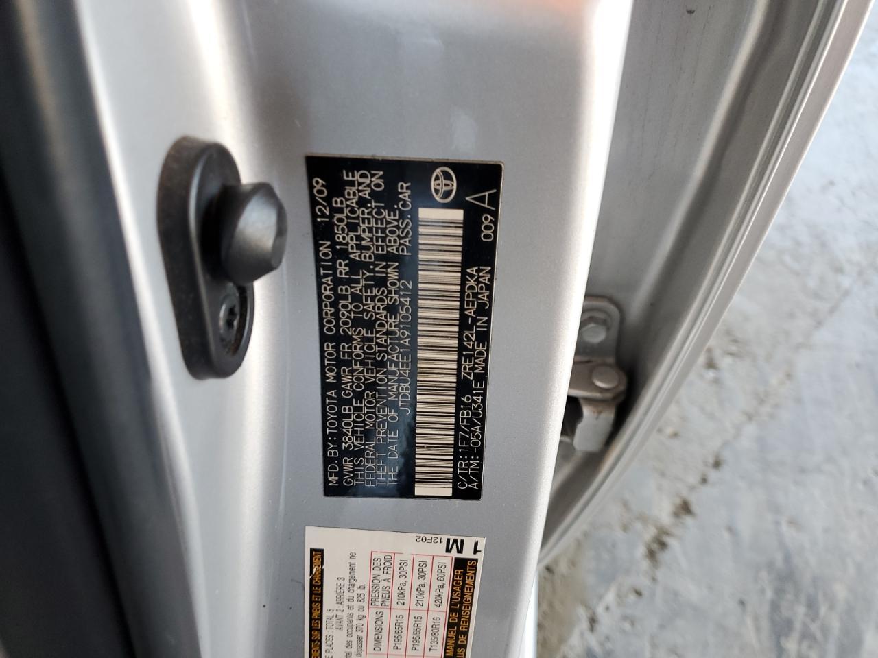 2010 TOYOTA COROLLA