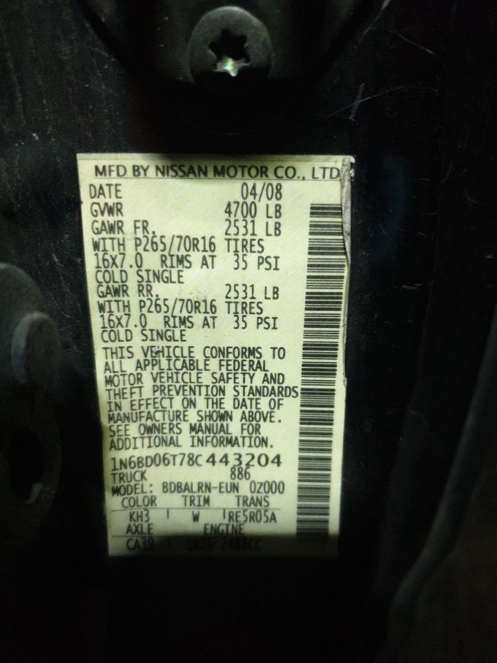 2008 NISSAN Frontier