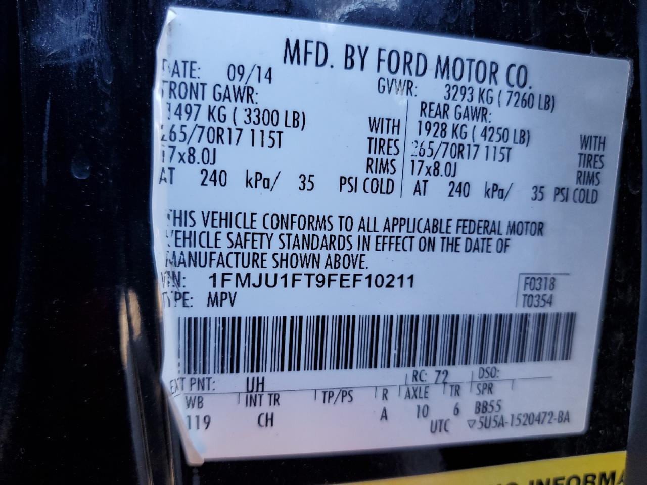 2015 FORD Expedition