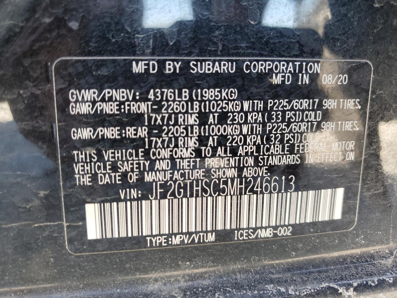 2021 SUBARU Crosstrek