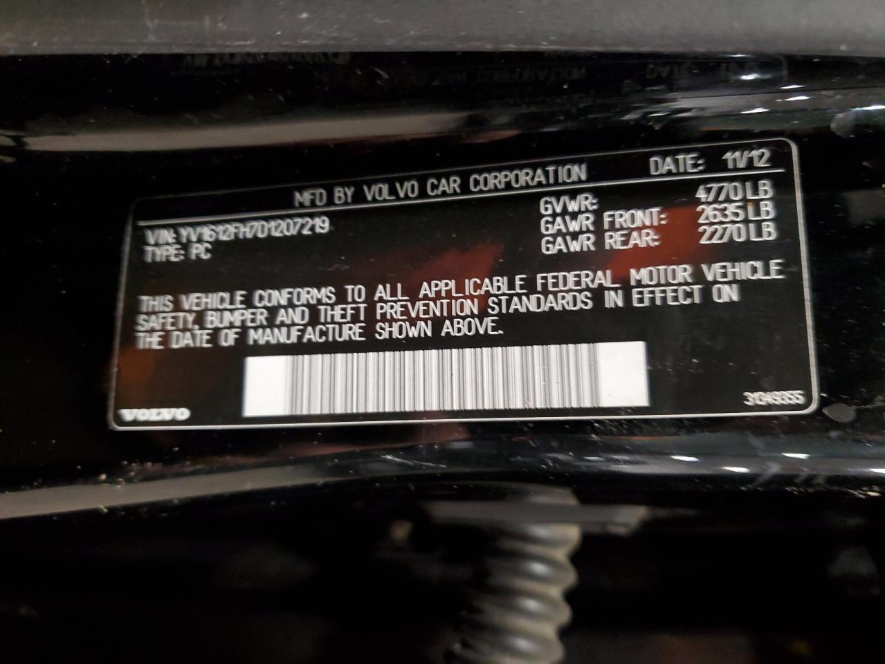 2013 VOLVO S60