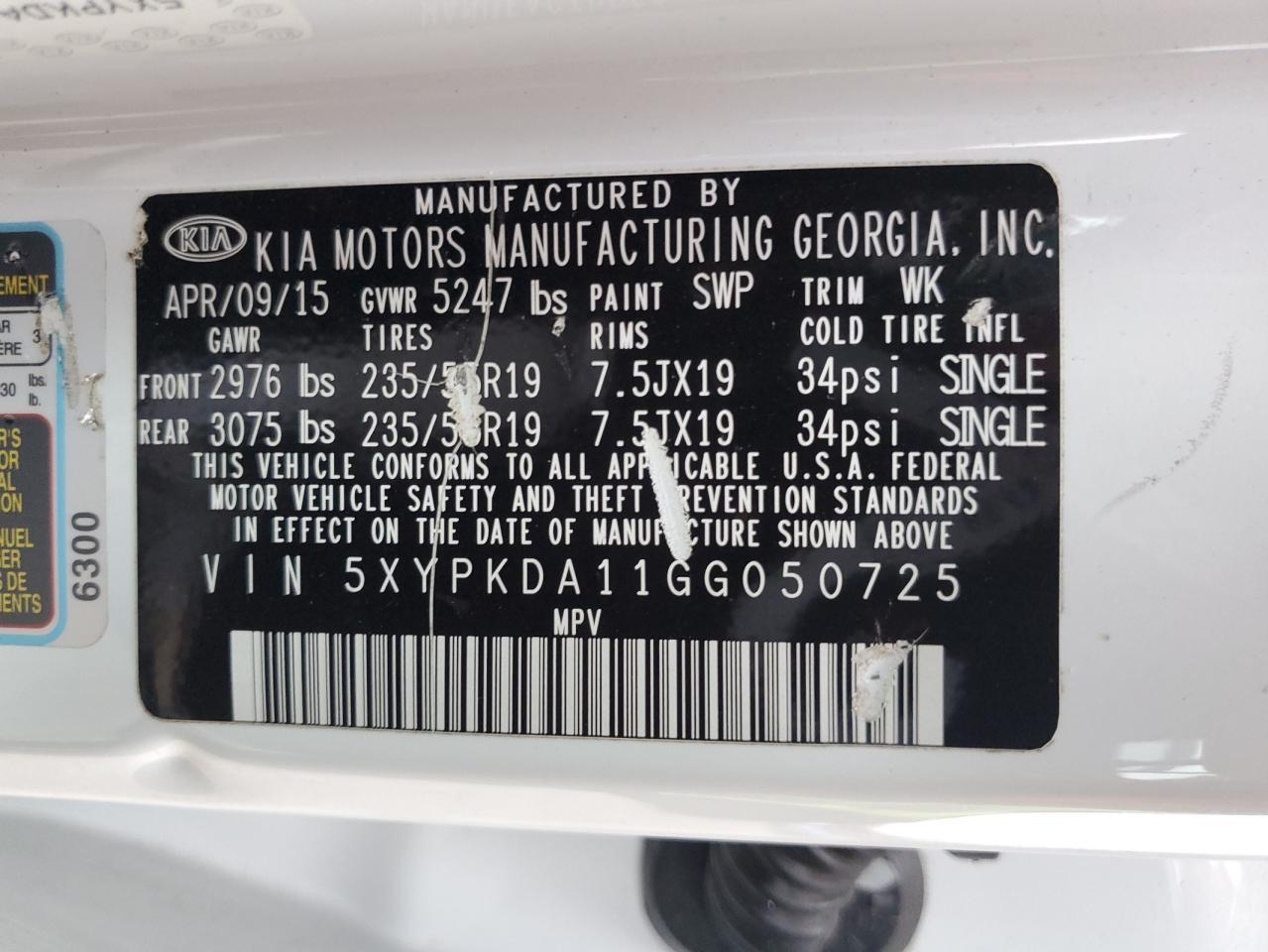 2016 KIA SORENTO