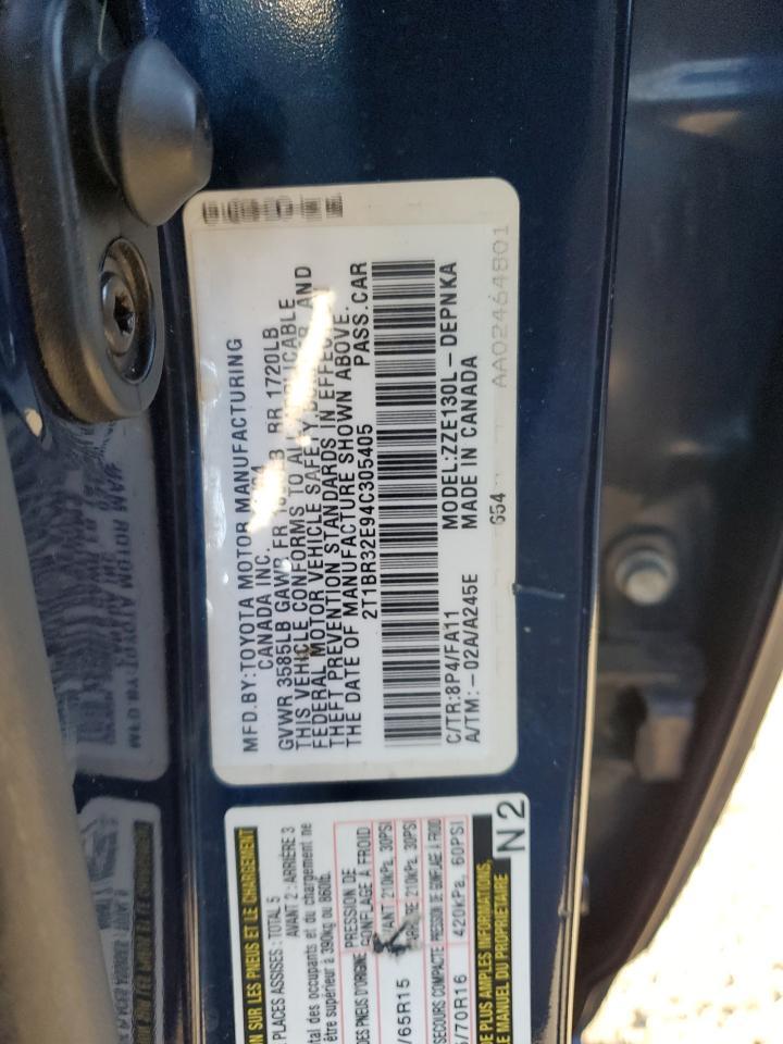 2004 TOYOTA COROLLA
