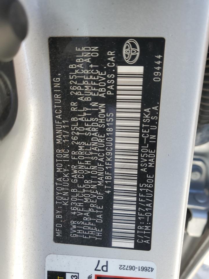 2012 TOYOTA CAMRY