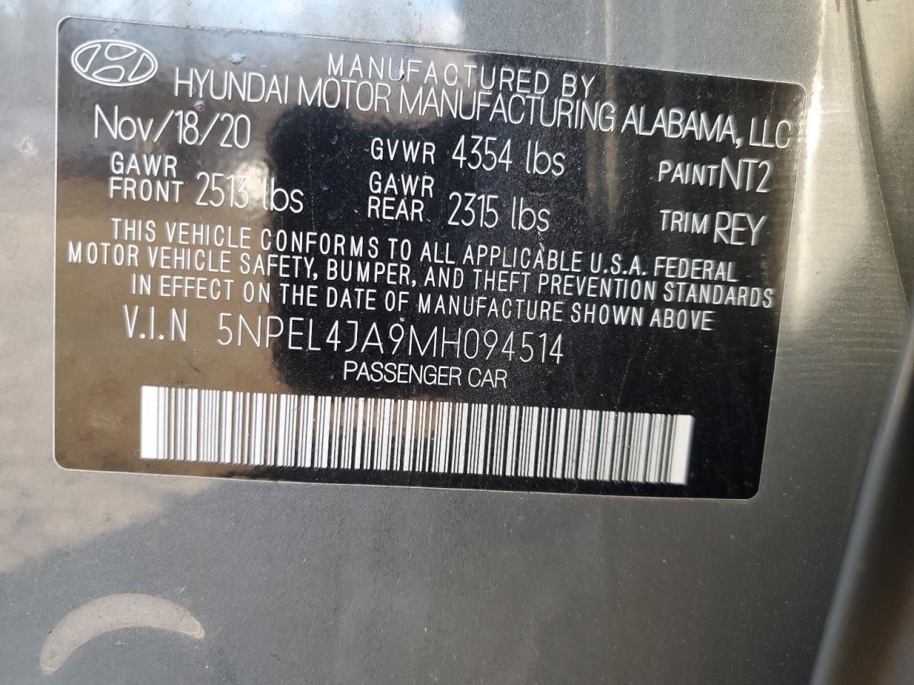 2021 HYUNDAI SONATA