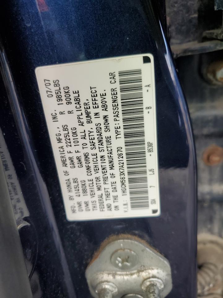 2007 HONDA ACCORD