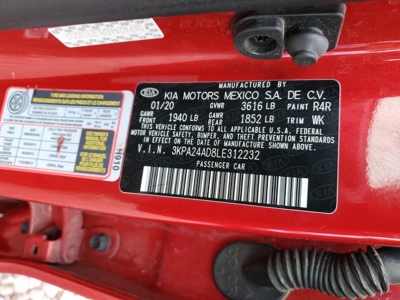 2020 KIA RIO