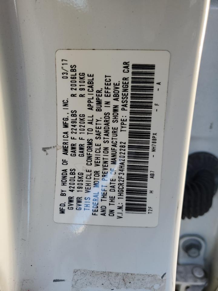 2017 HONDA ACCORD