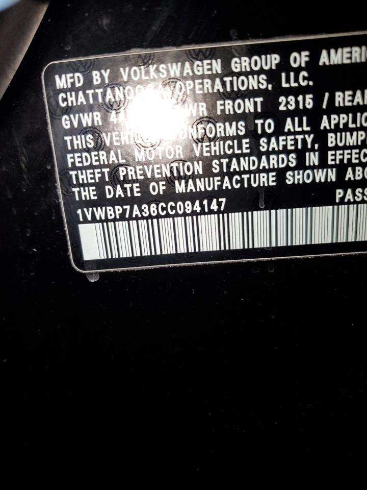 2012 VOLKSWAGEN Passat