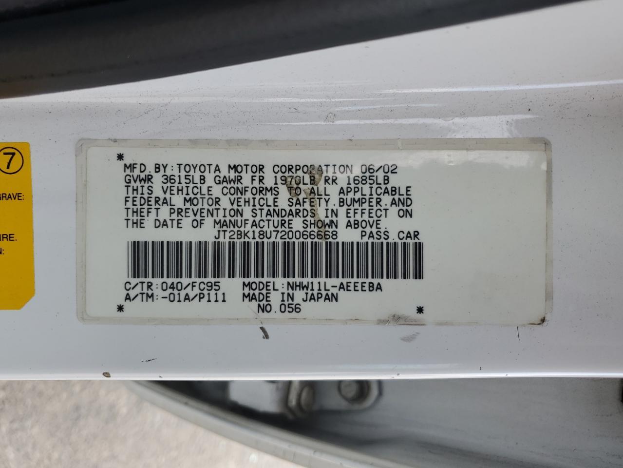 2002 TOYOTA PRIUS