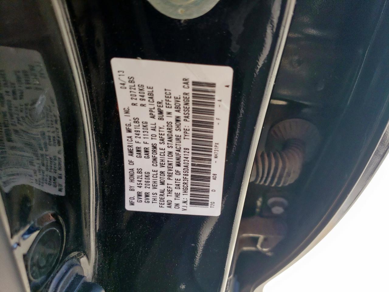 2013 HONDA ACCORD