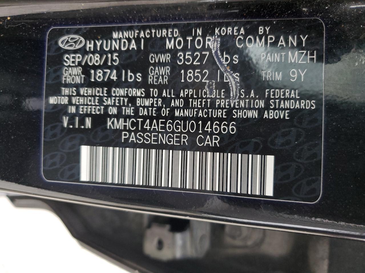 2016 HYUNDAI ACCENT