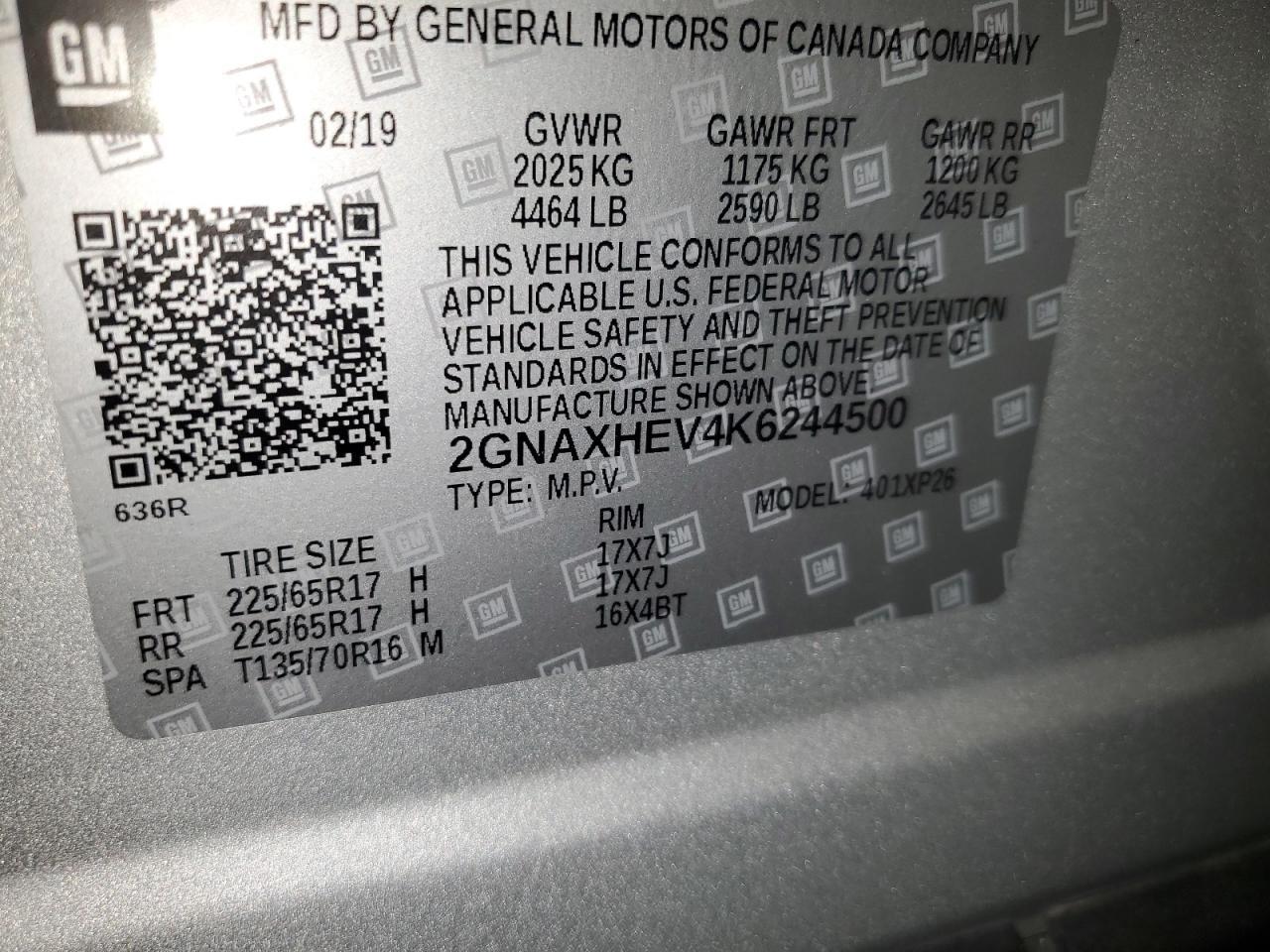 2019 CHEVROLET EQUINOX