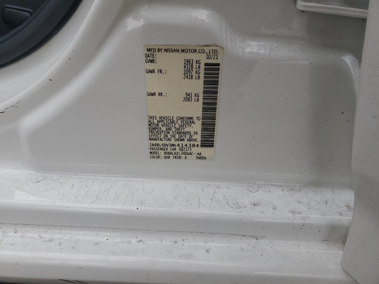 2021 NISSAN ALTIMA