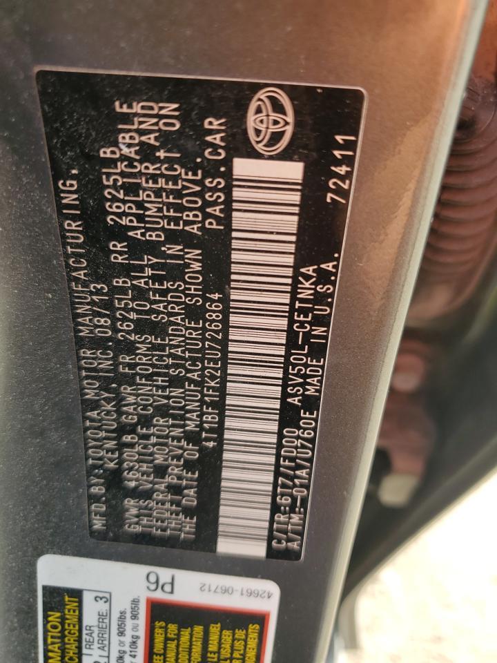2014 TOYOTA CAMRY