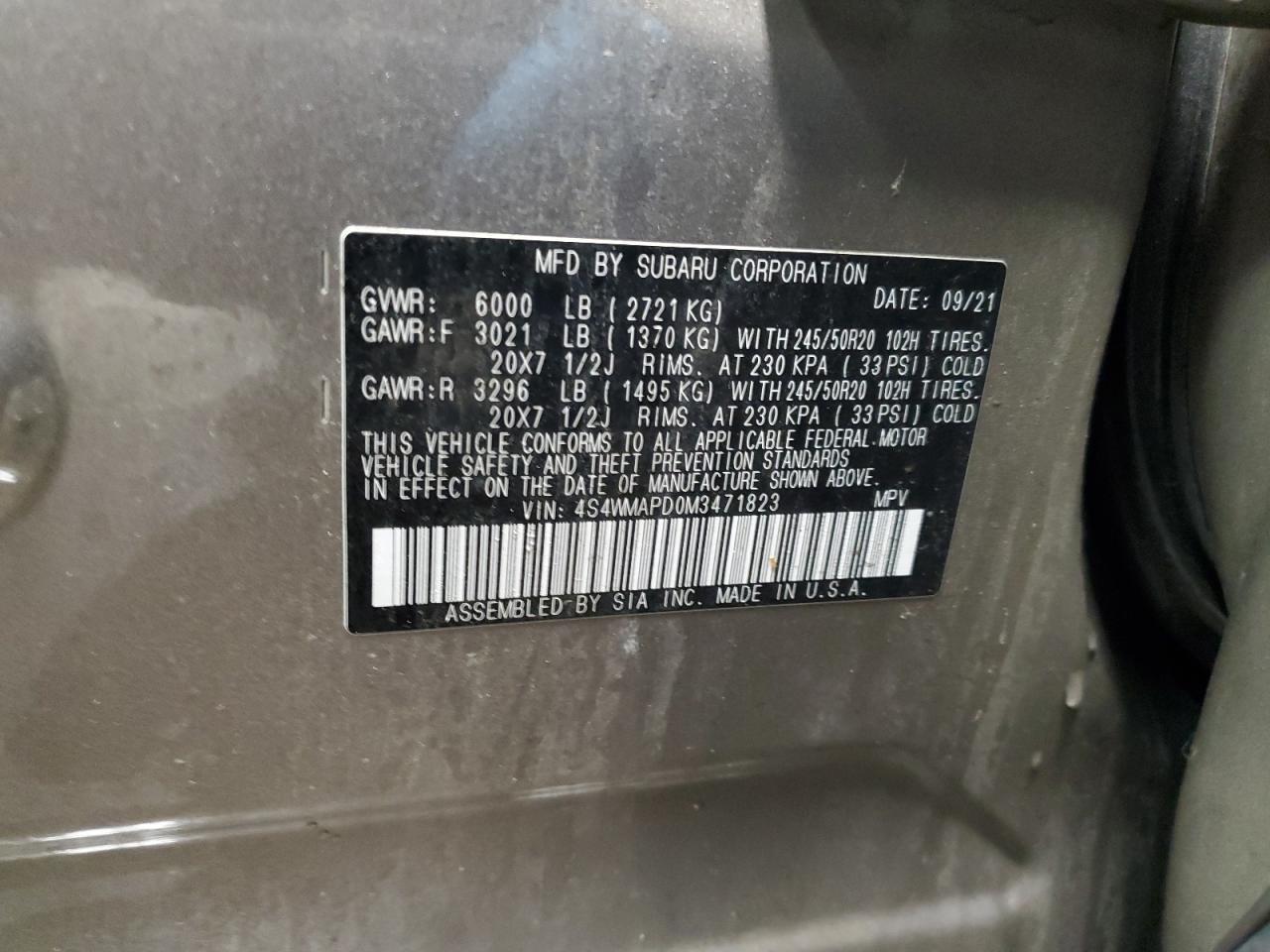 2021 SUBARU Ascent