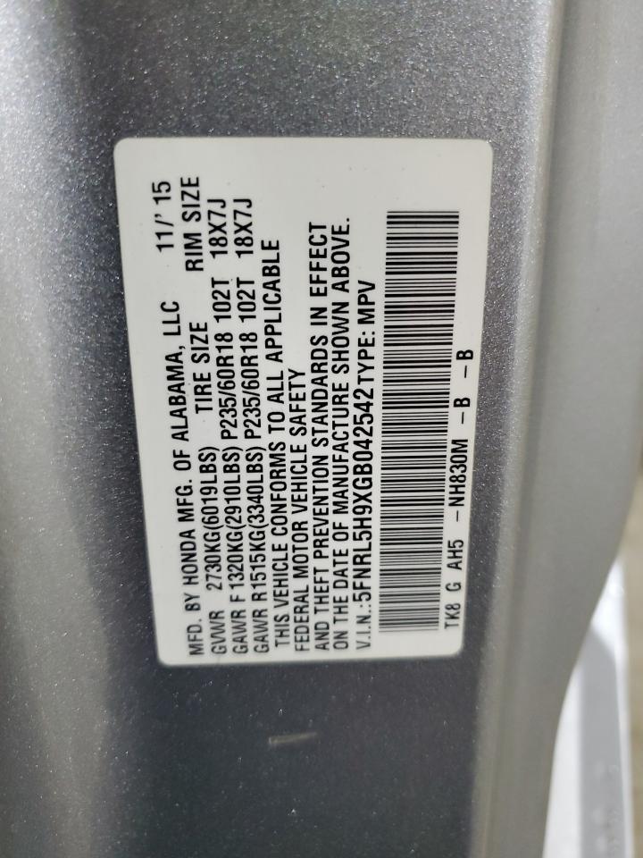 2016 HONDA ODYSSEY