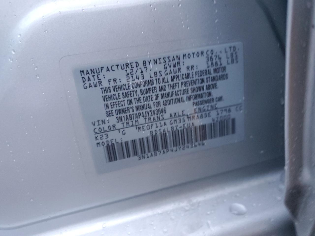 2018 NISSAN SENTRA