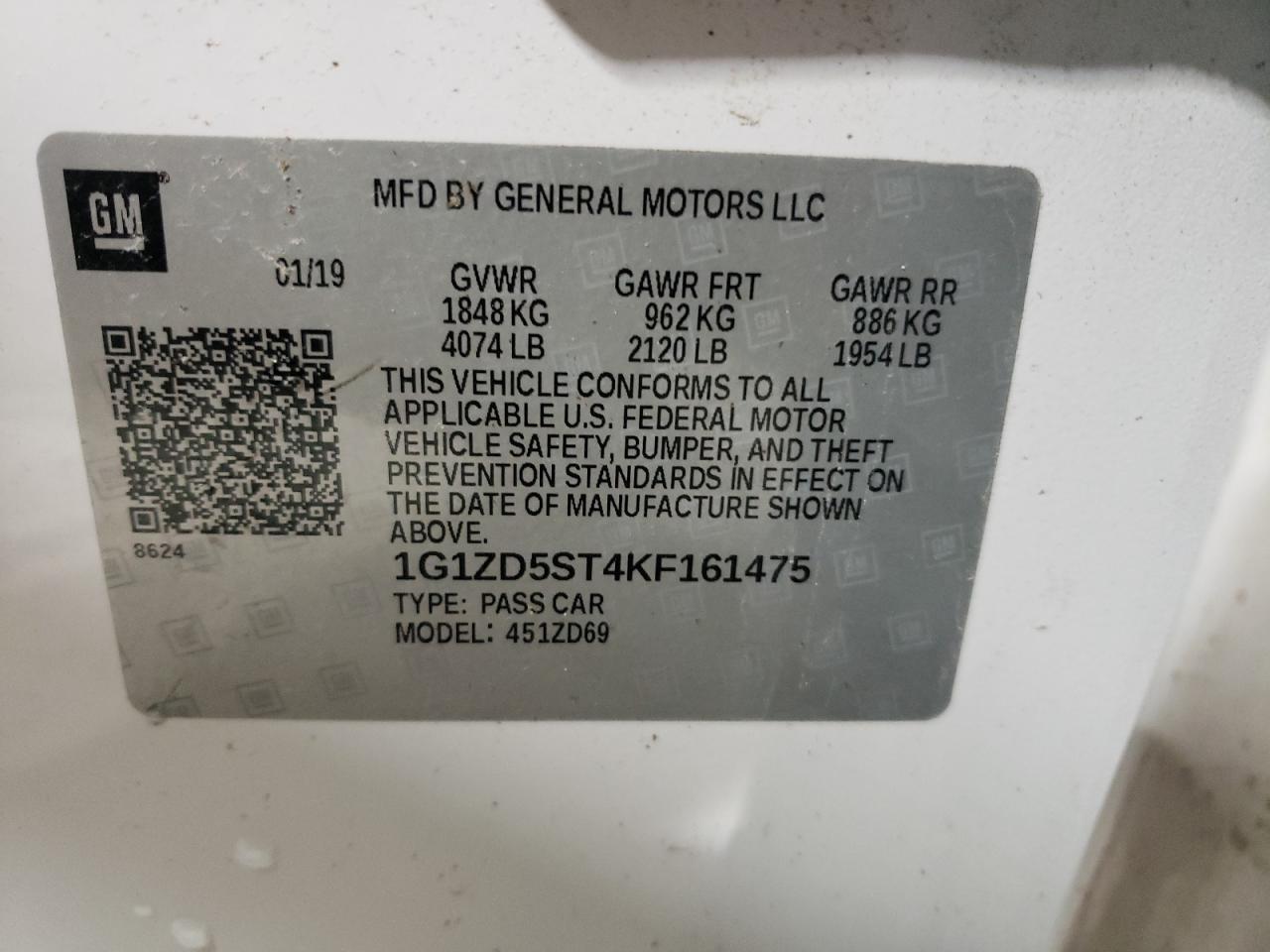 2019 CHEVROLET MALIBU