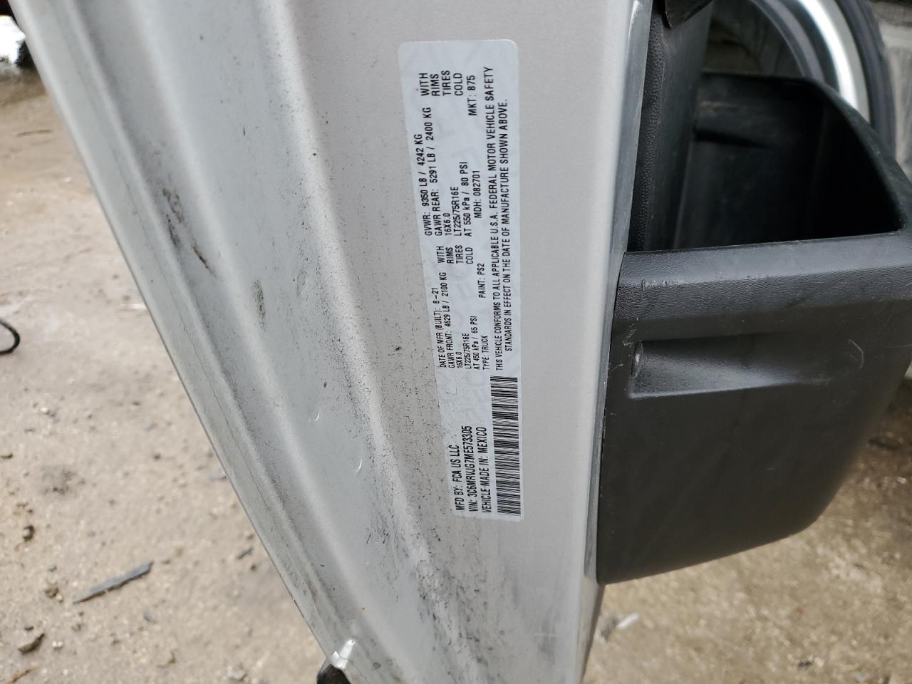 2021 RAM ProMaster 3500