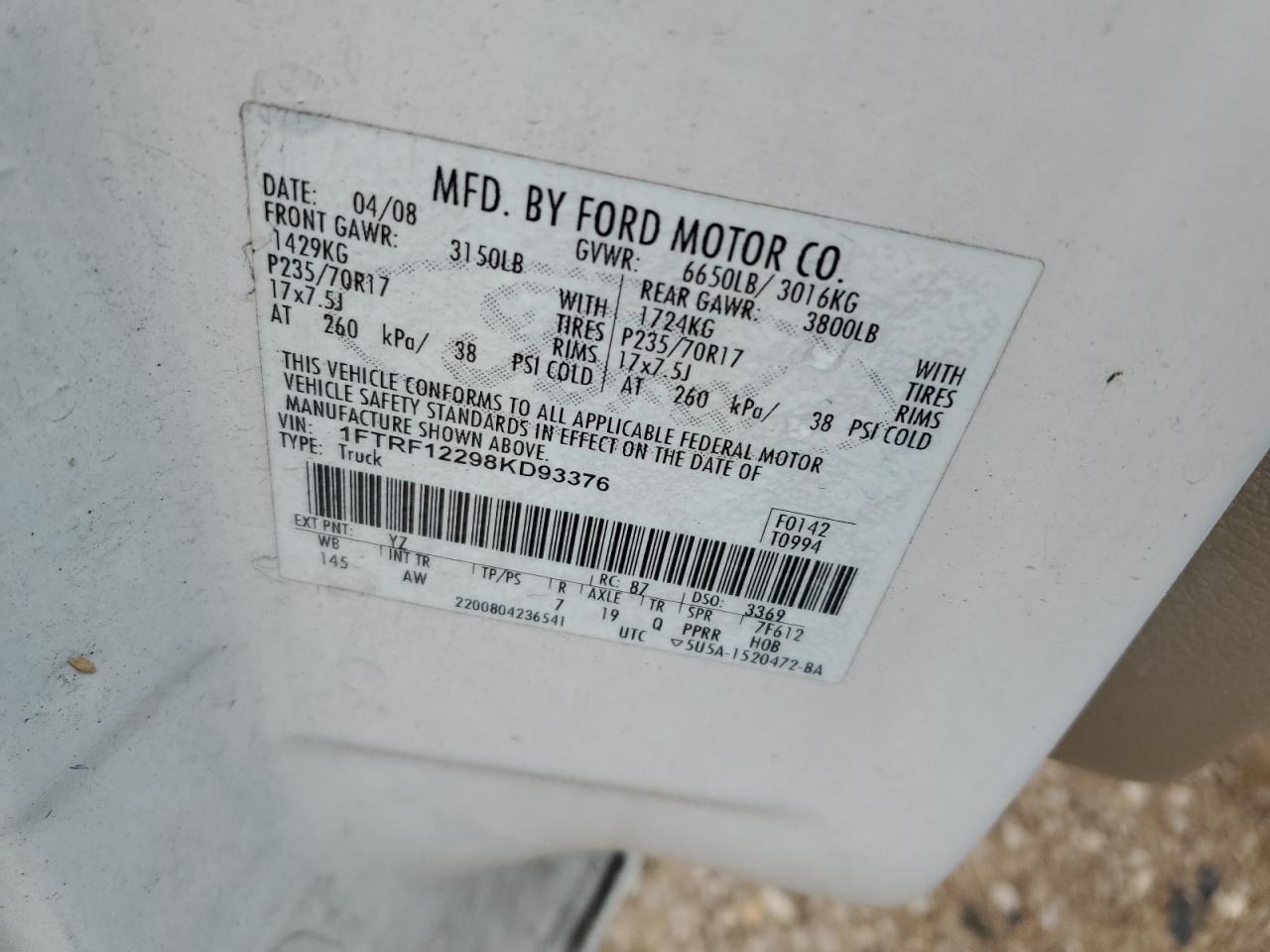 2008 FORD F-150