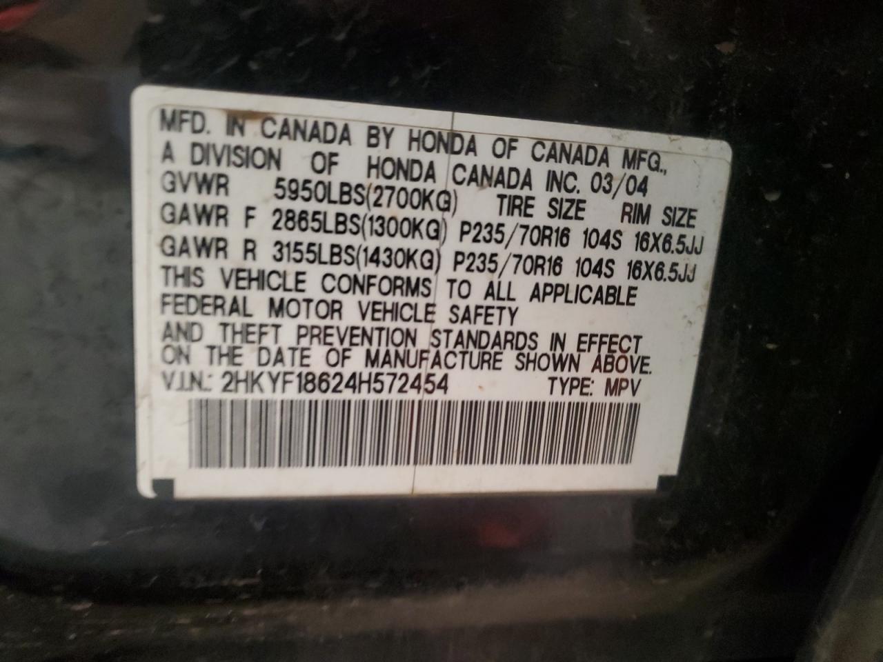 2004 HONDA PILOT