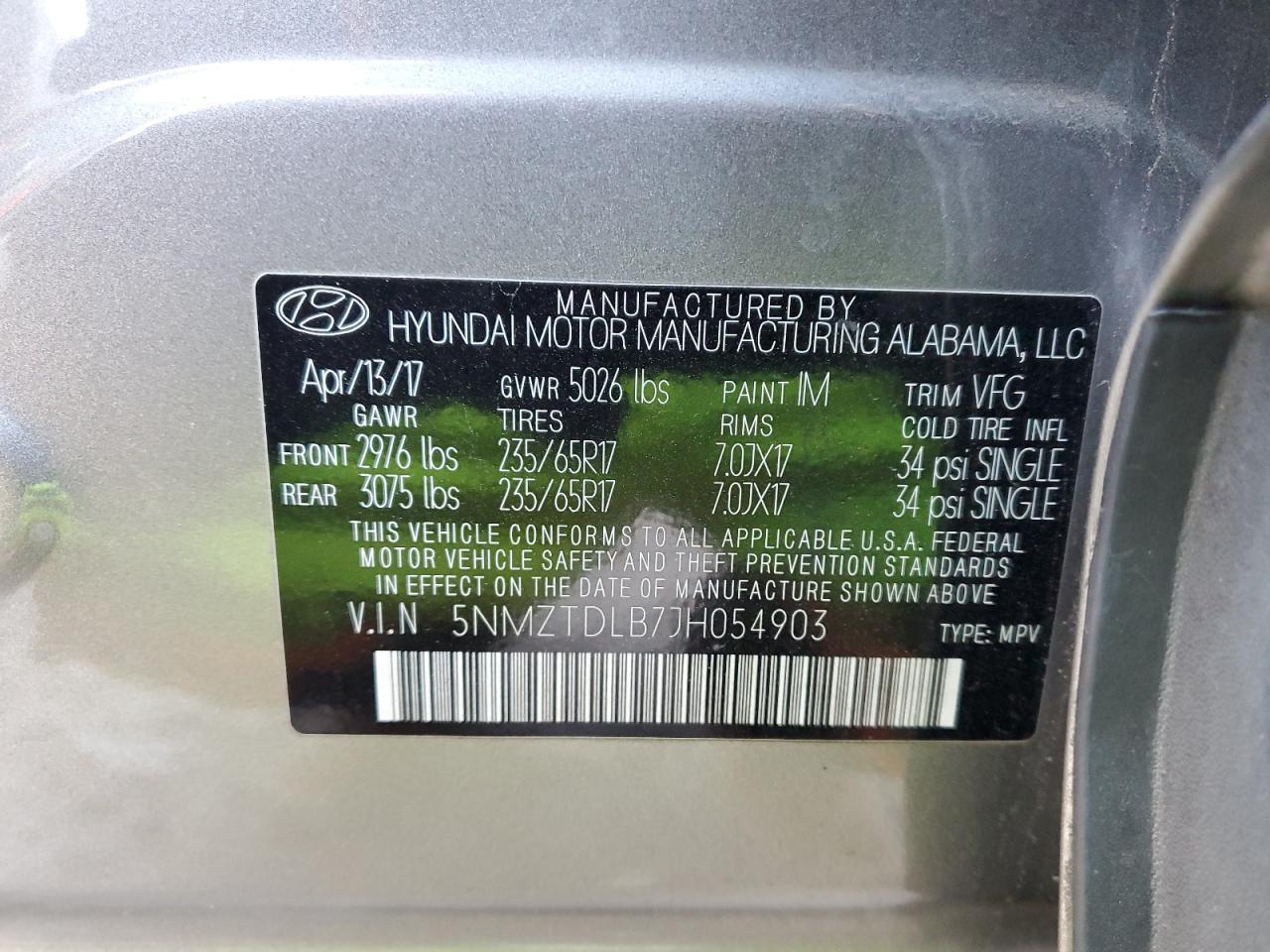 2018 HYUNDAI SANTA FE