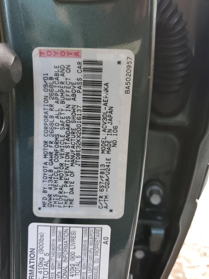 2002 TOYOTA CAMRY