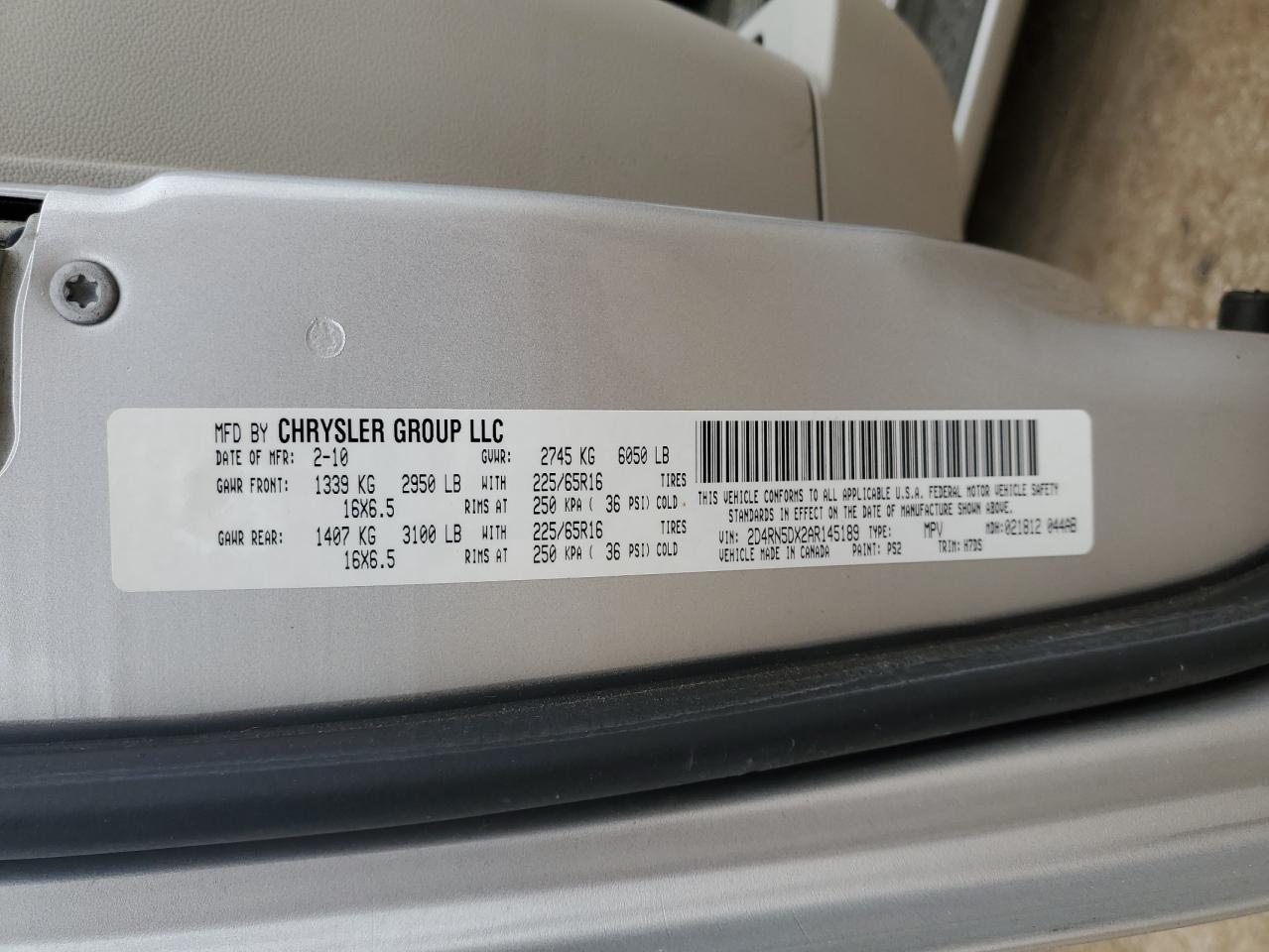 2010 DODGE CARAVAN