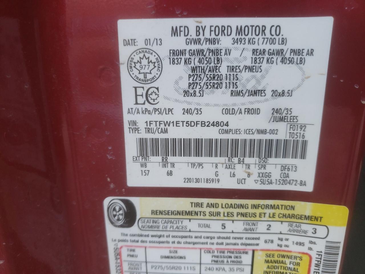 2013 FORD F-150