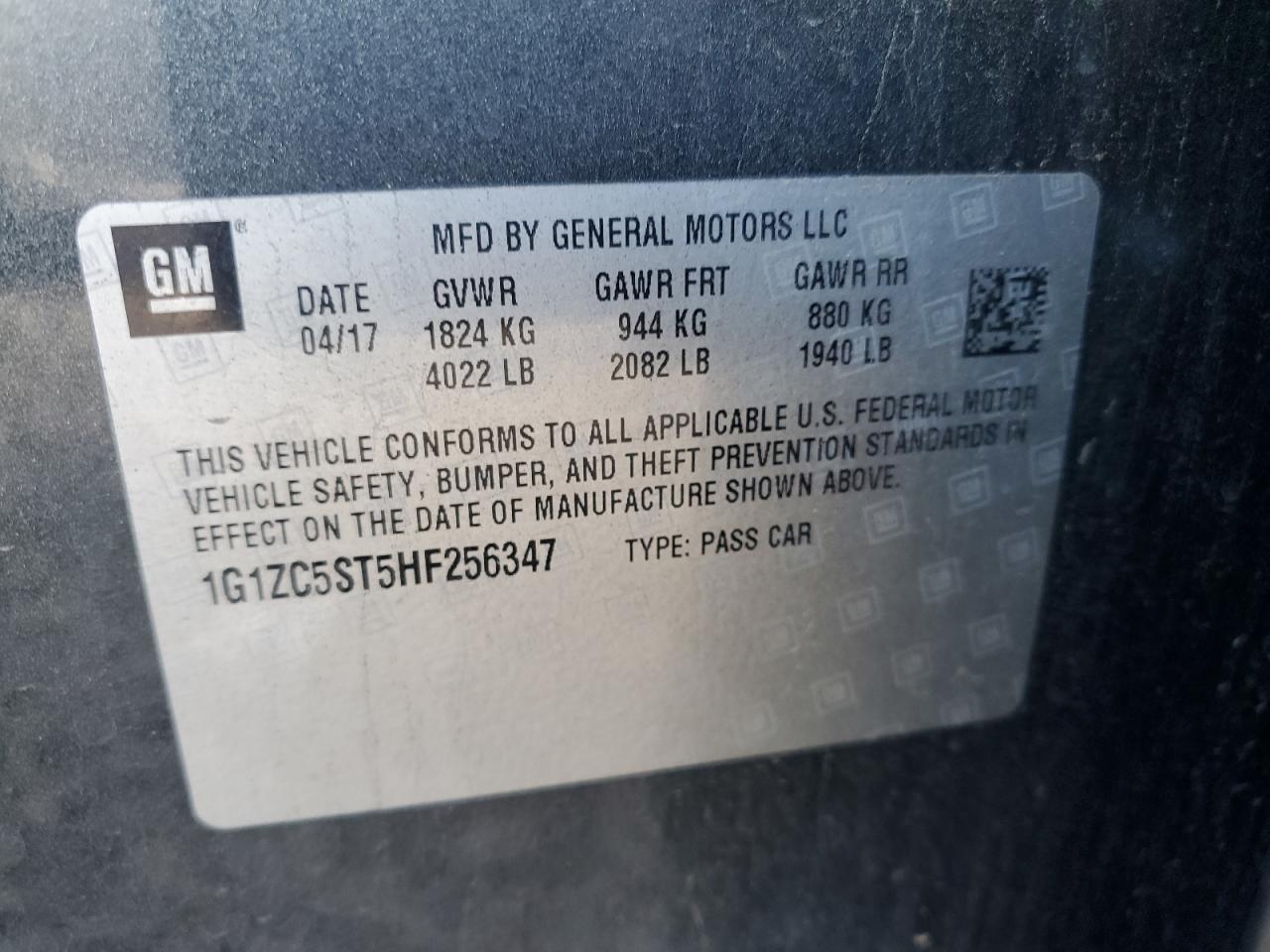 2017 CHEVROLET MALIBU