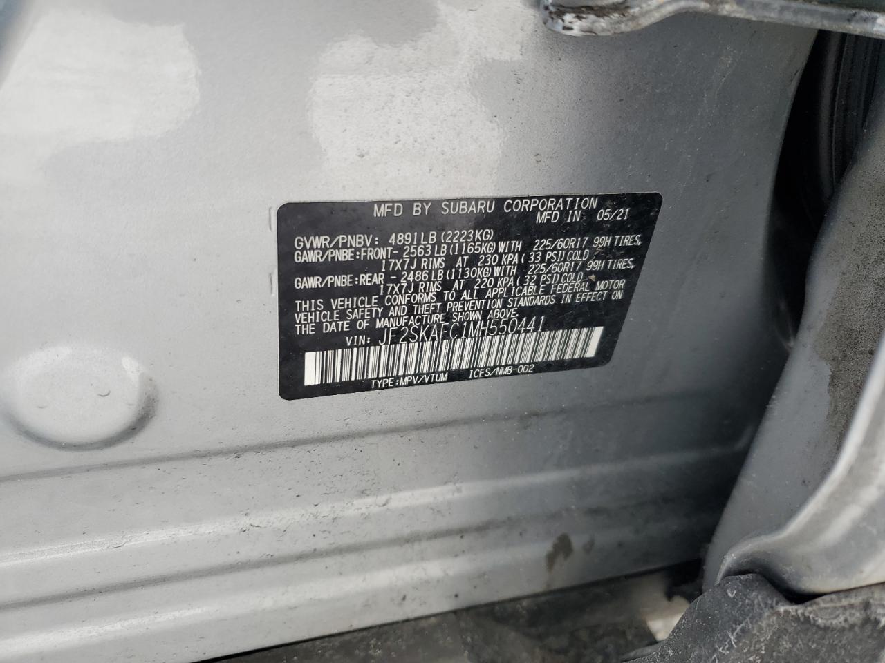 2021 SUBARU FORESTER