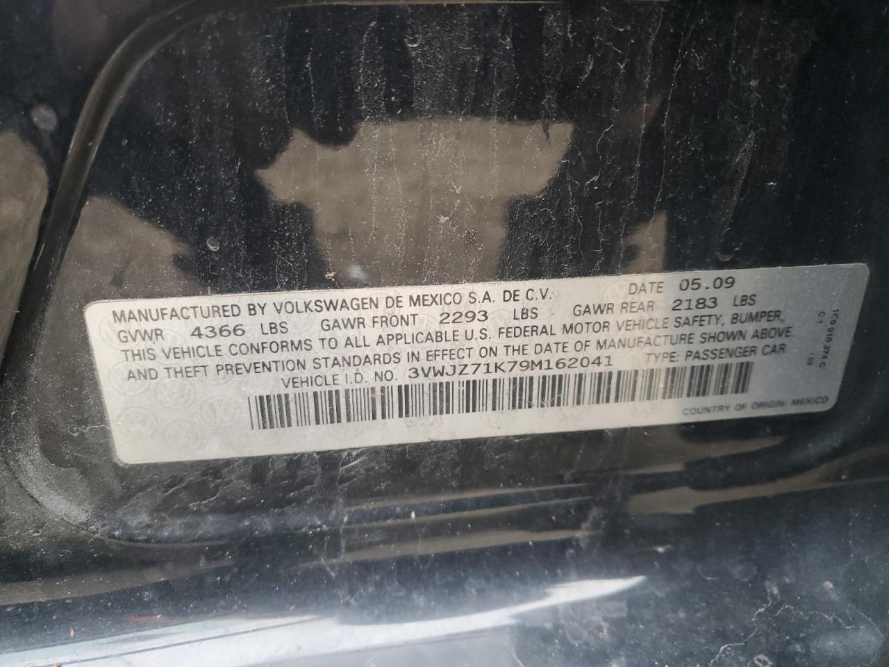 2009 VOLKSWAGEN JETTA