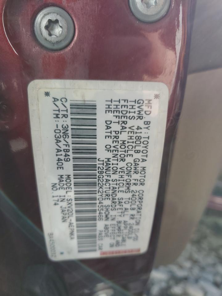 2000 TOYOTA CAMRY