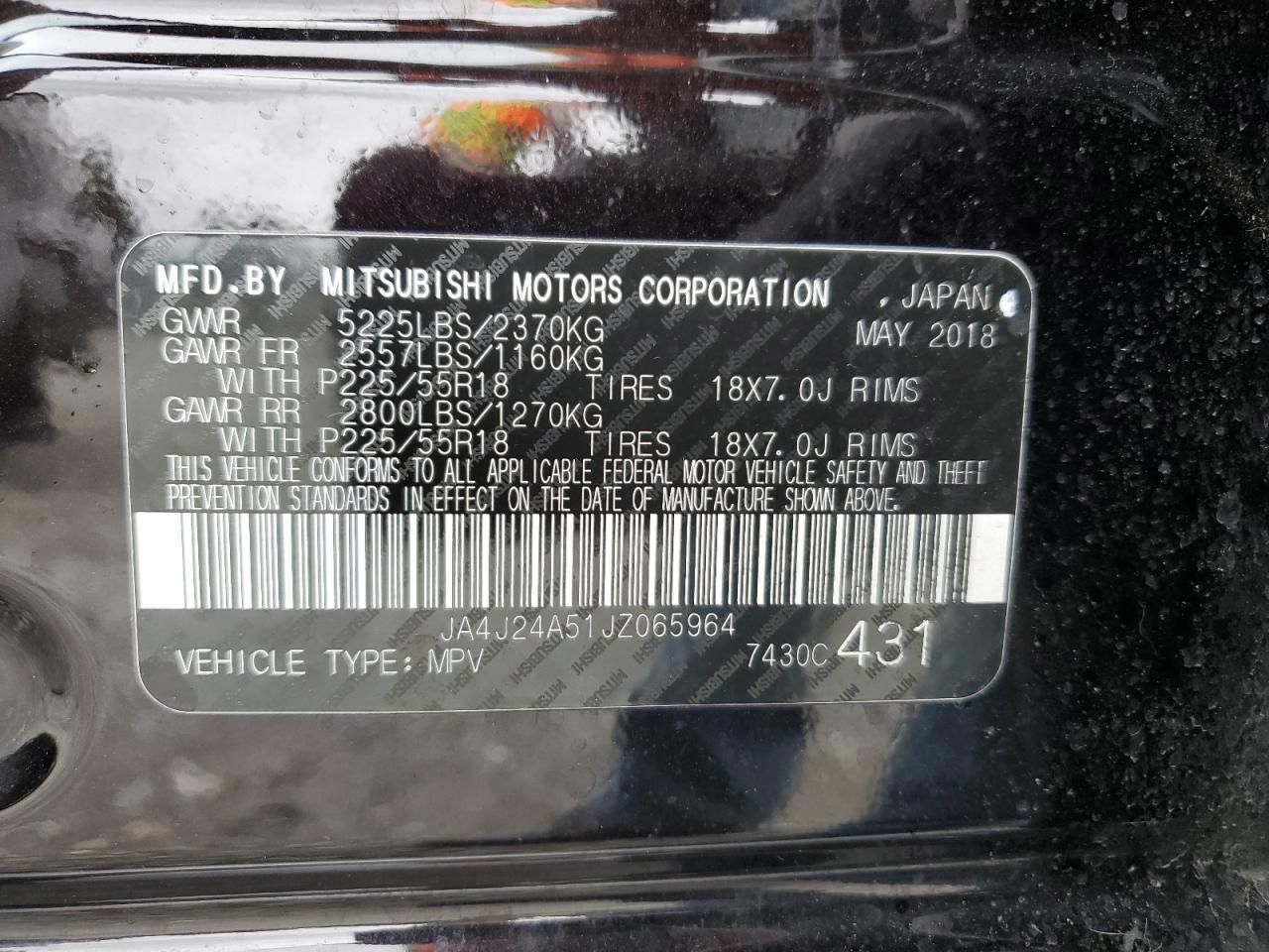 2018 MITSUBISHI outlander