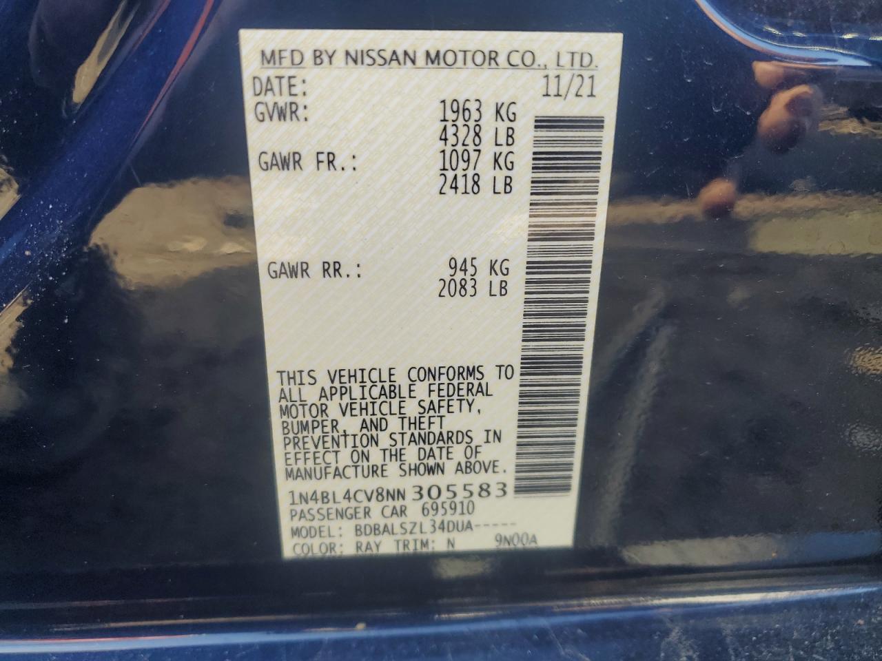2022 NISSAN ALTIMA