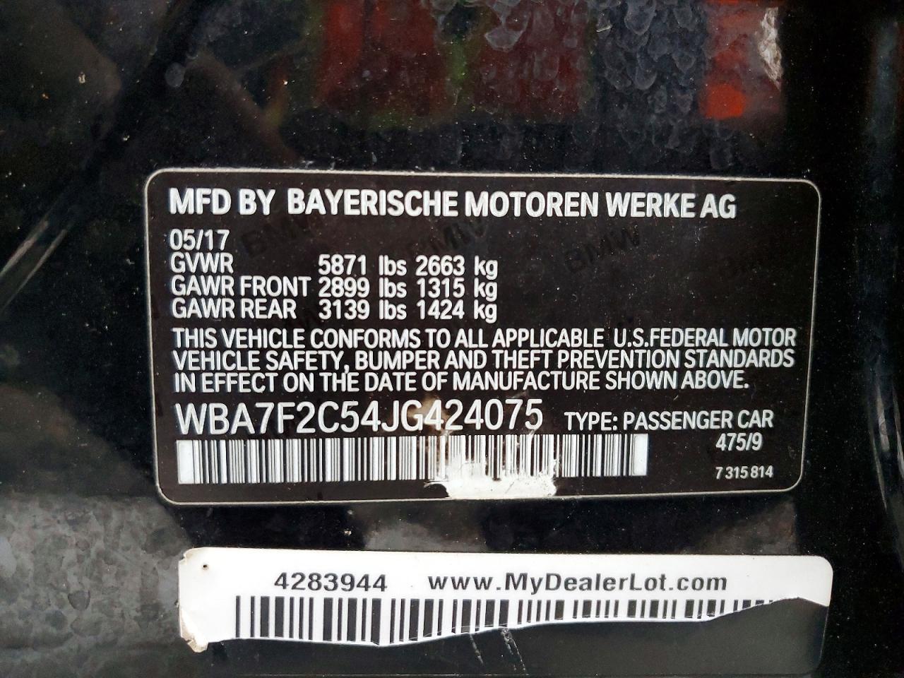 2018 BMW 7 series