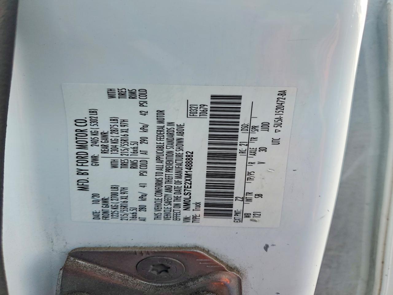 2021 FORD TRANSIT CONNECT