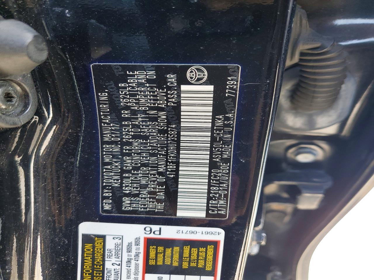 2017 TOYOTA CAMRY