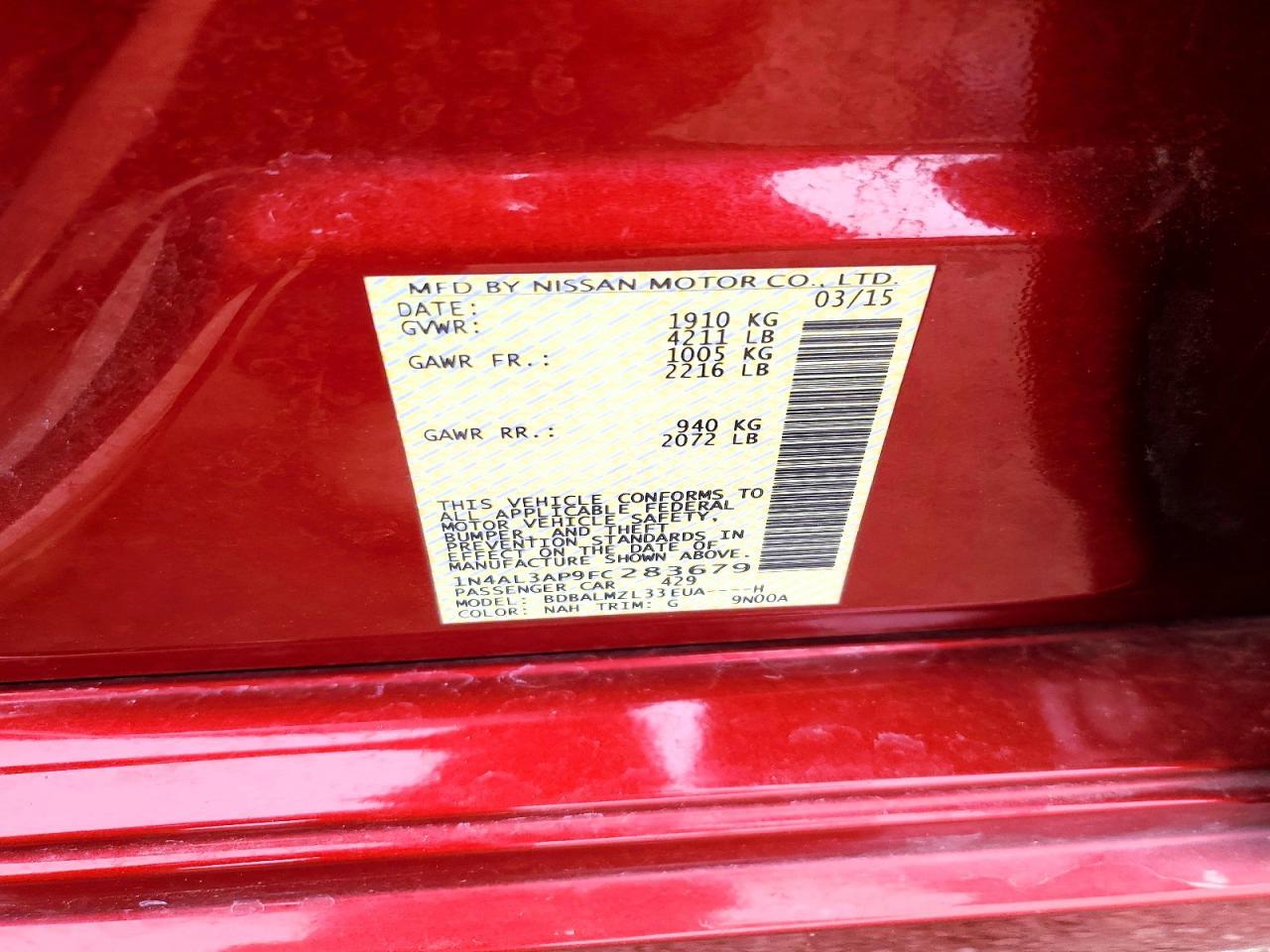 2015 NISSAN ALTIMA