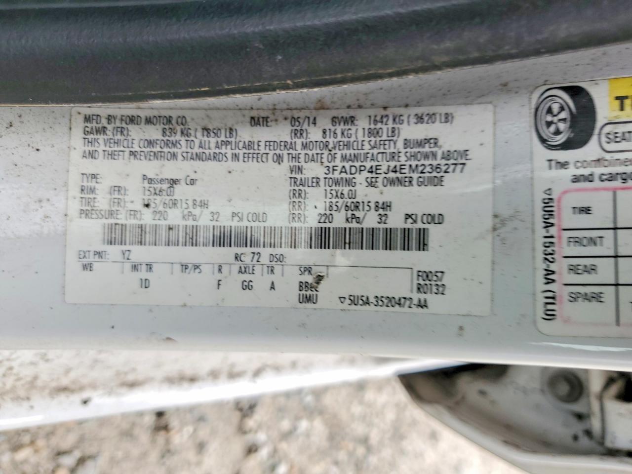 2014 FORD Fiesta