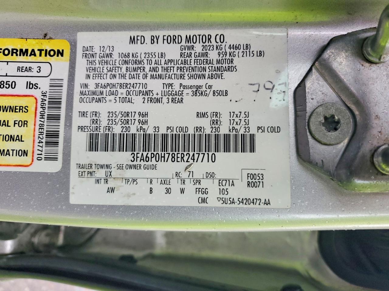 2014 FORD FUSION