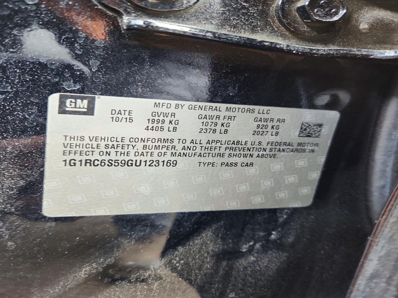 2016 CHEVROLET VOLT