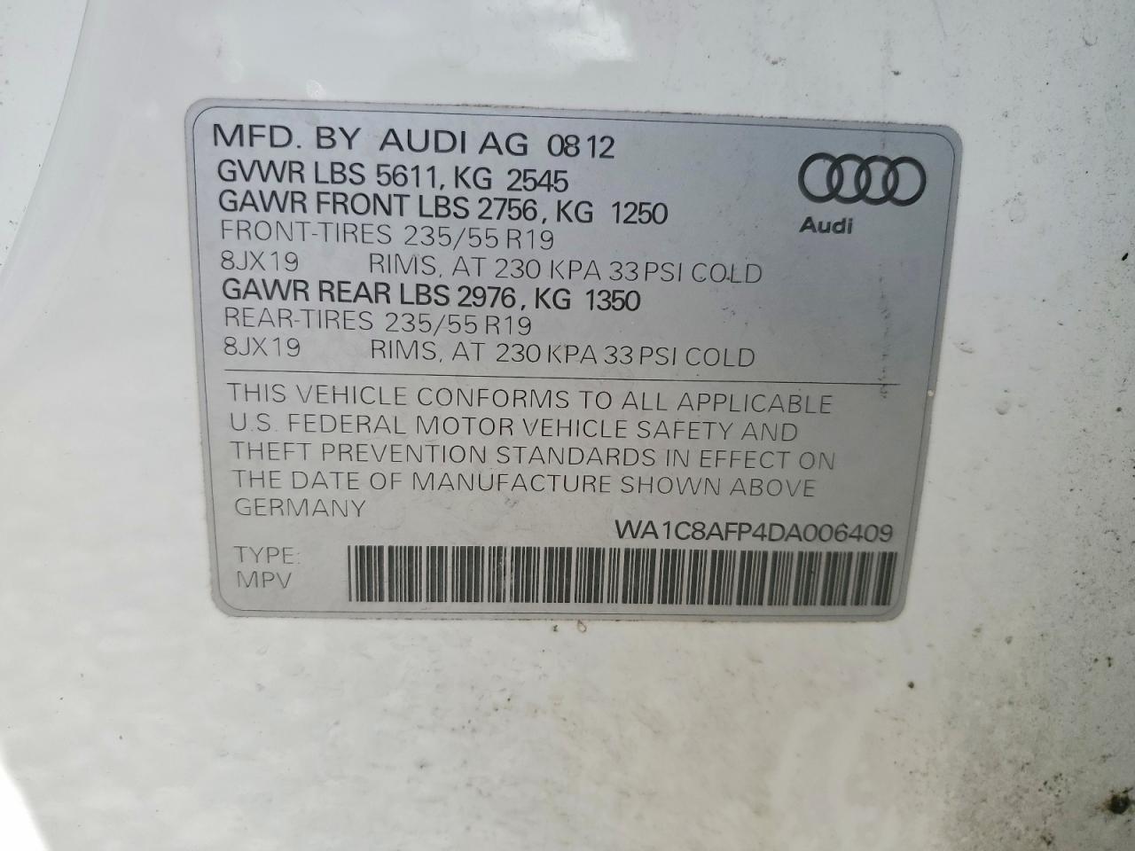 2013 AUDI Q5