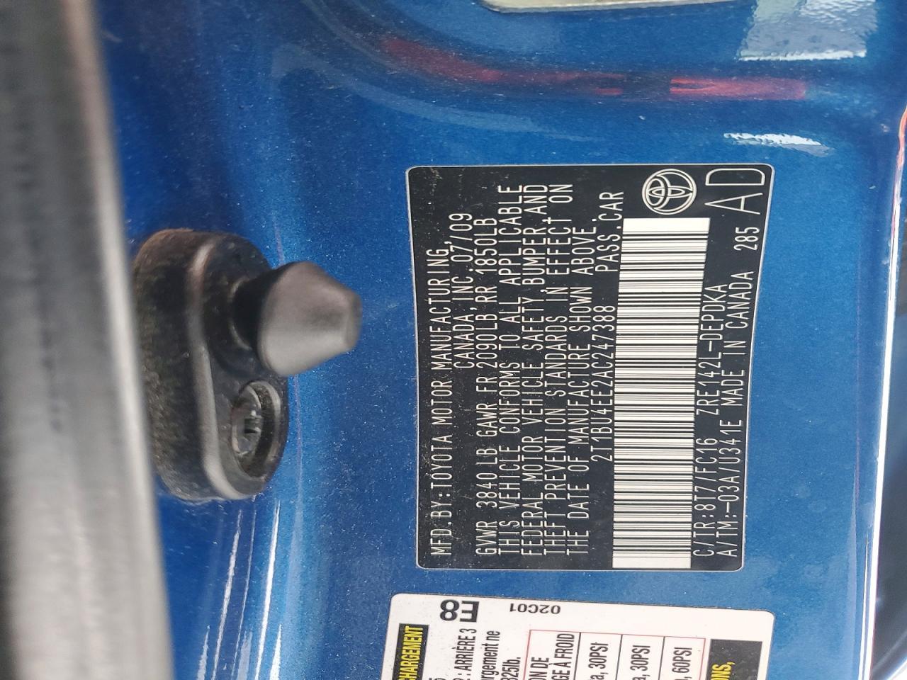 2010 TOYOTA COROLLA