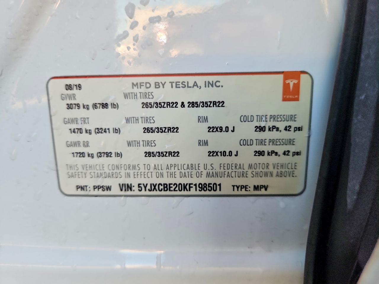 2019 TESLA MODEL X