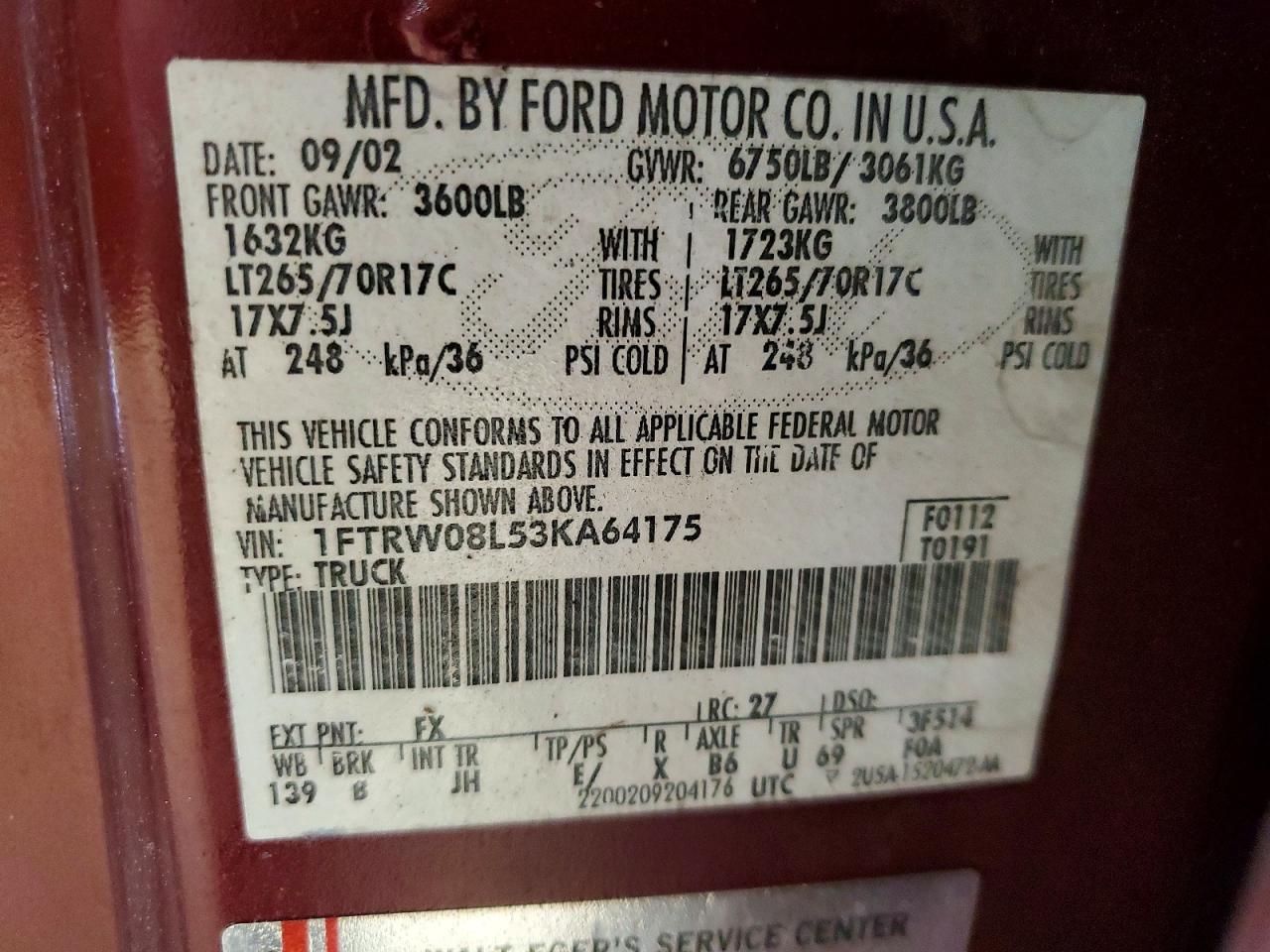 2003 FORD F-150