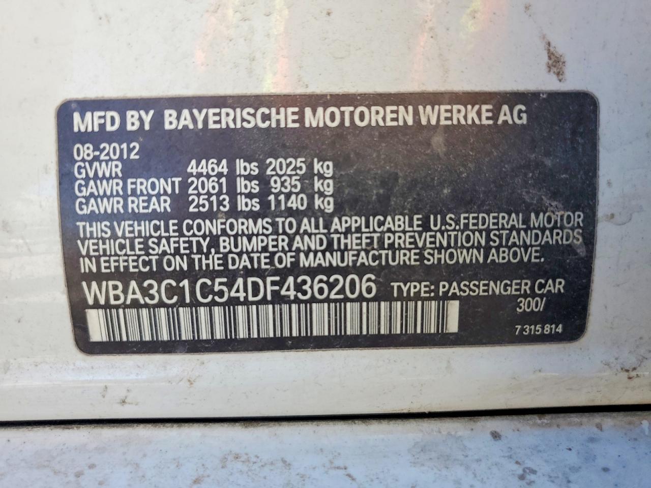 2013 BMW 3 SERIES